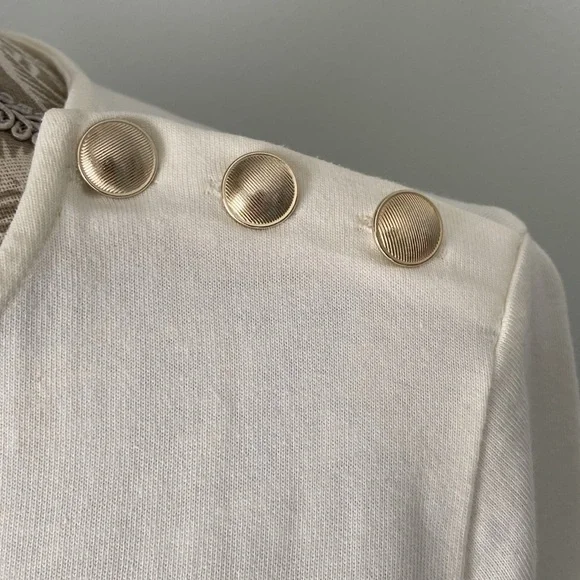 Sezane Loic Mariniere Breton Stripe Shirt White Ecru Blue XS - Picture 5 of 17